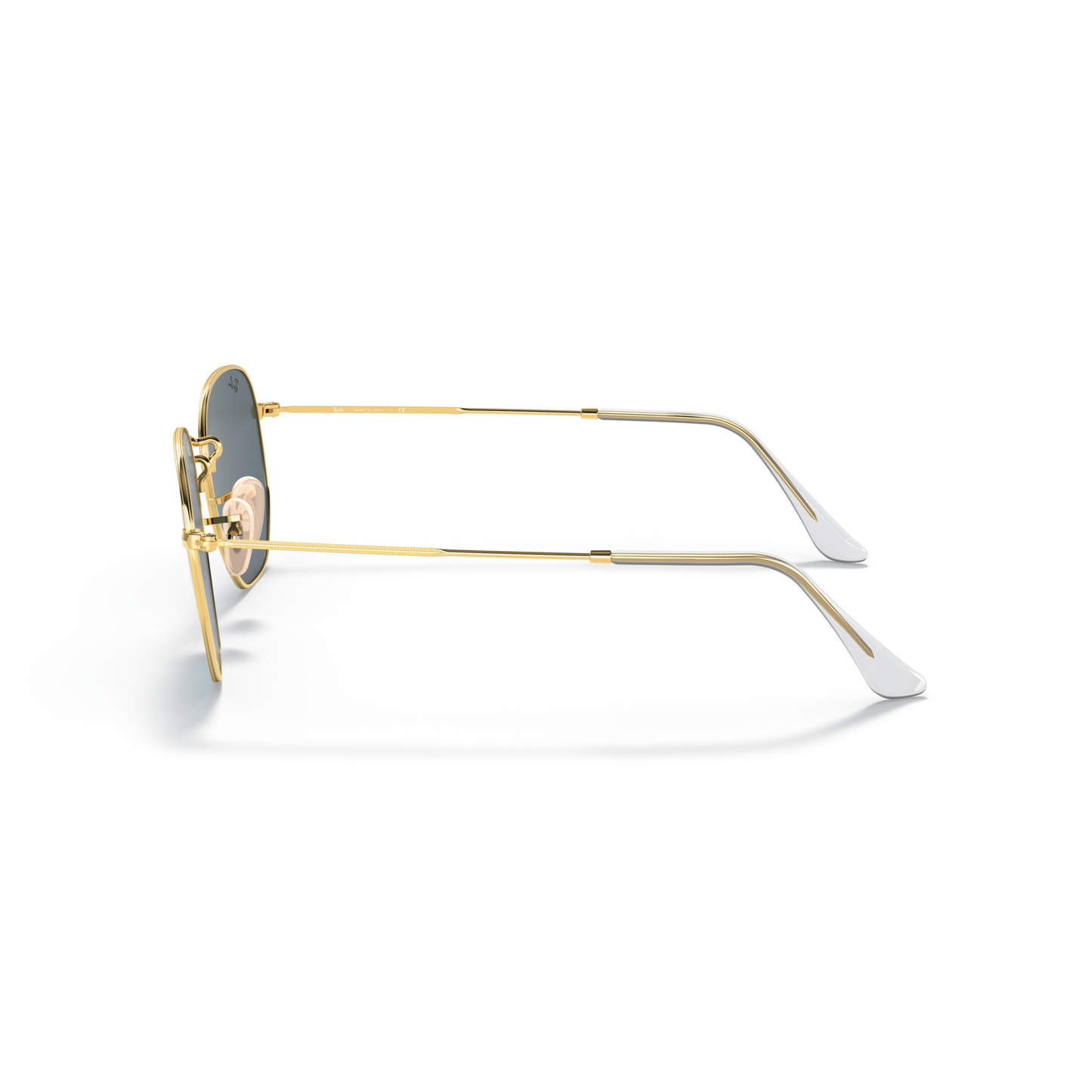 Ray Ban Hexagonal Sunglasses - Velocity 21 Polished Arista Gold + Light Blue Gradient