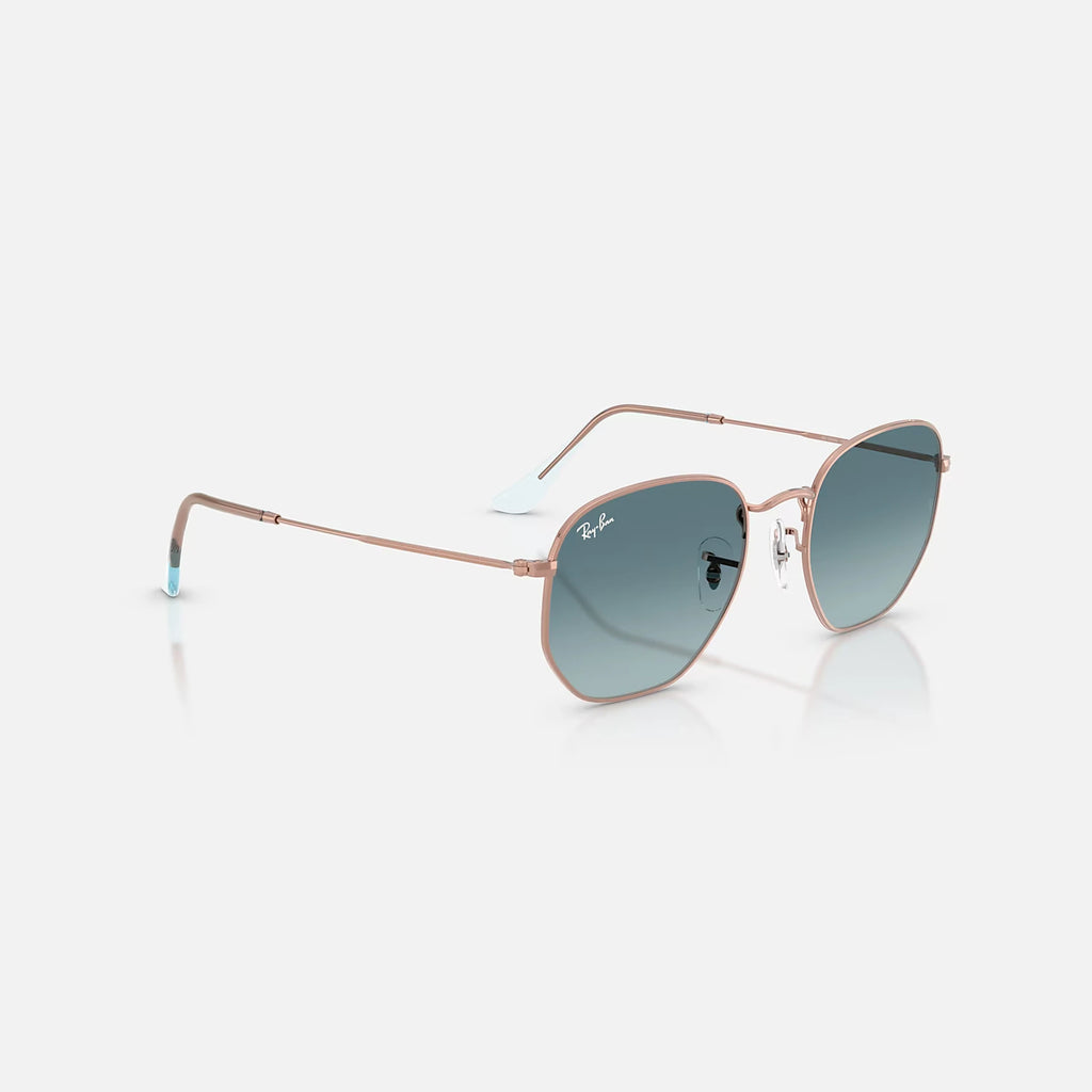 Ray-Ban - Hexagonal Flat Lenses - Velocity 21 Polished Copper + Blue Gradient Grey