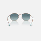 Ray-Ban - Hexagonal Flat Lenses - Velocity 21 Polished Copper + Blue Gradient Grey