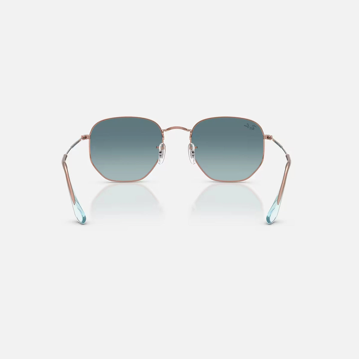 Ray-Ban - Hexagonal Flat Lenses - Velocity 21 Polished Copper + Blue Gradient Grey