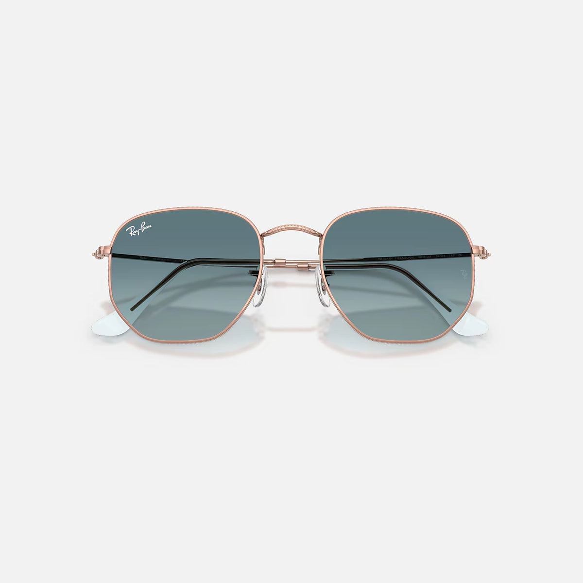 Ray-Ban - Hexagonal Flat Lenses - Velocity 21 Polished Copper + Blue Gradient Grey