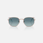 Ray-Ban - Hexagonal Flat Lenses - Velocity 21 Polished Copper + Blue Gradient Grey