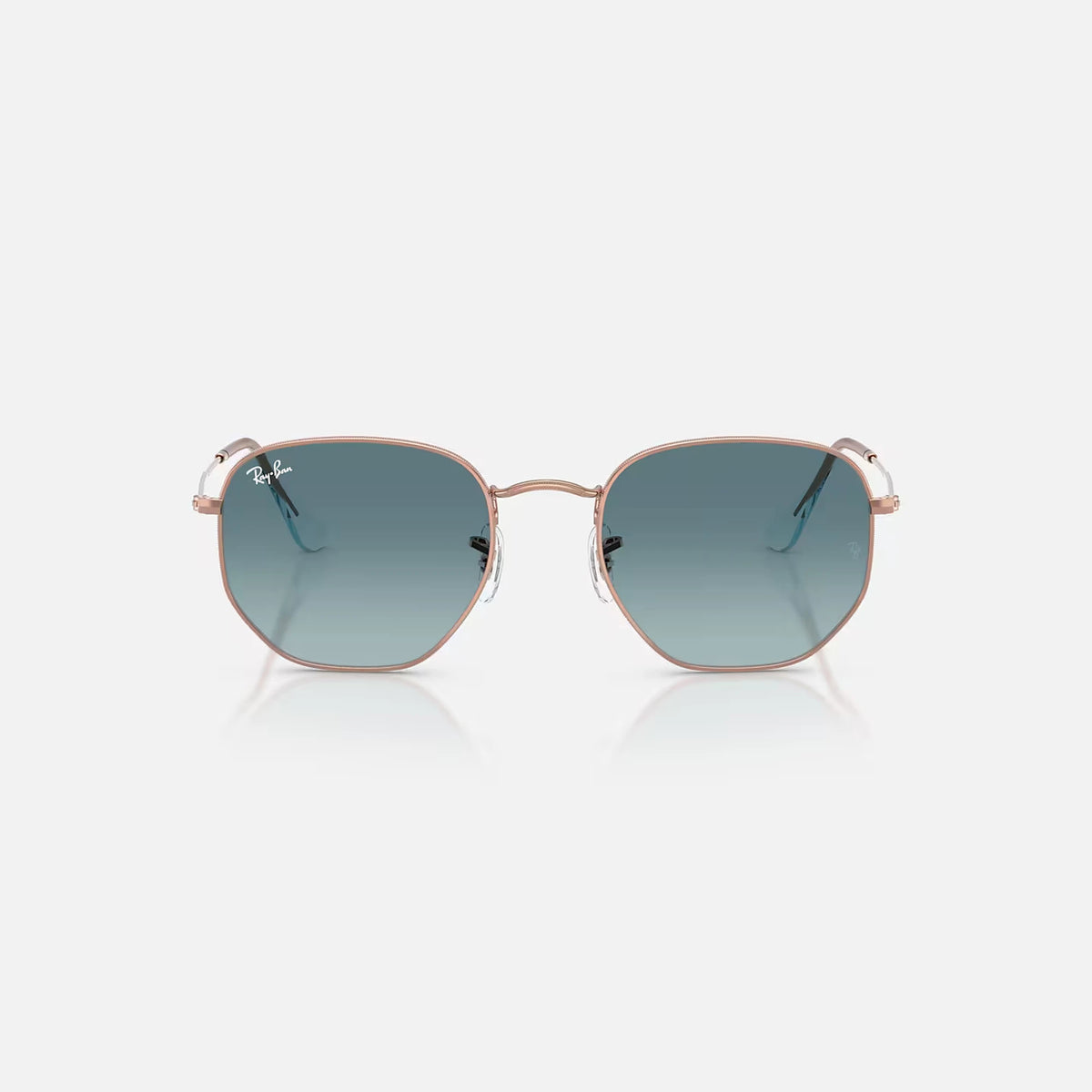 Ray-Ban - Hexagonal Flat Lenses - Velocity 21 Polished Copper + Blue Gradient Grey