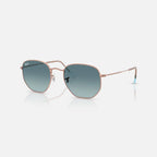 Ray-Ban - Hexagonal Flat Lenses - Velocity 21 Polished Copper + Blue Gradient Grey