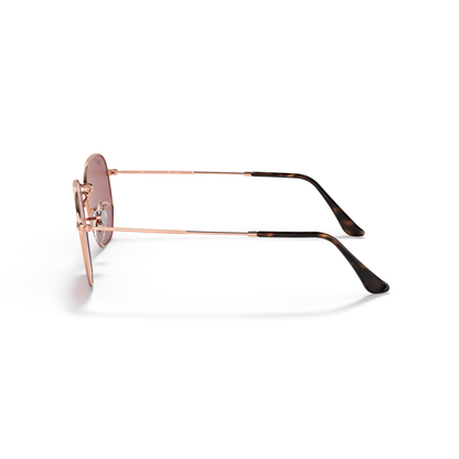 Ray Ban Hexagonal Sunglasses - Velocity 21 Polished Rose Gold + Purple Polarised
