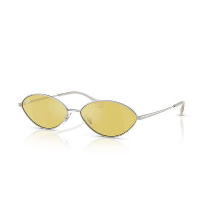 Ray Ban Kai Bio-Based Sunglasses - Velocity 21 Silver + Yellow Mirror Flash Gold