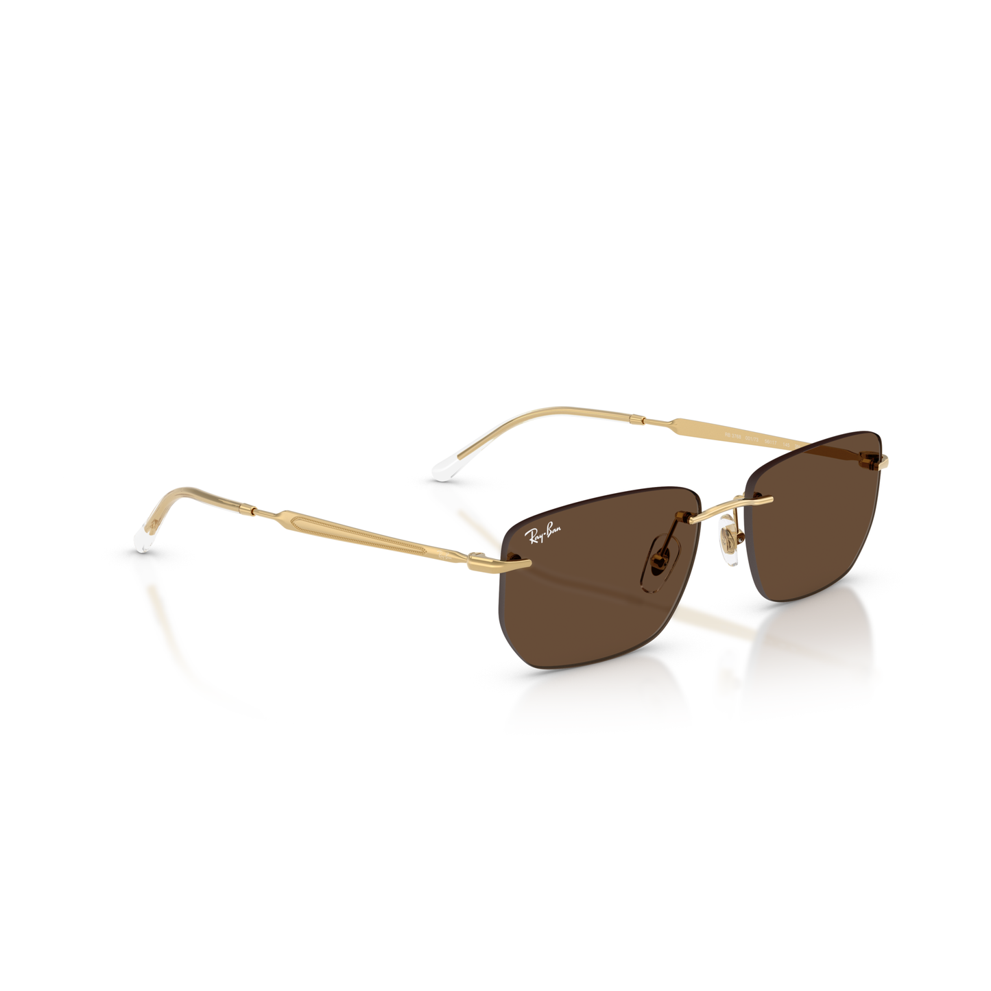 Ray Ban RB3768 Sunglasses - Velocity 21 Polished Arista Gold + Dark Brown