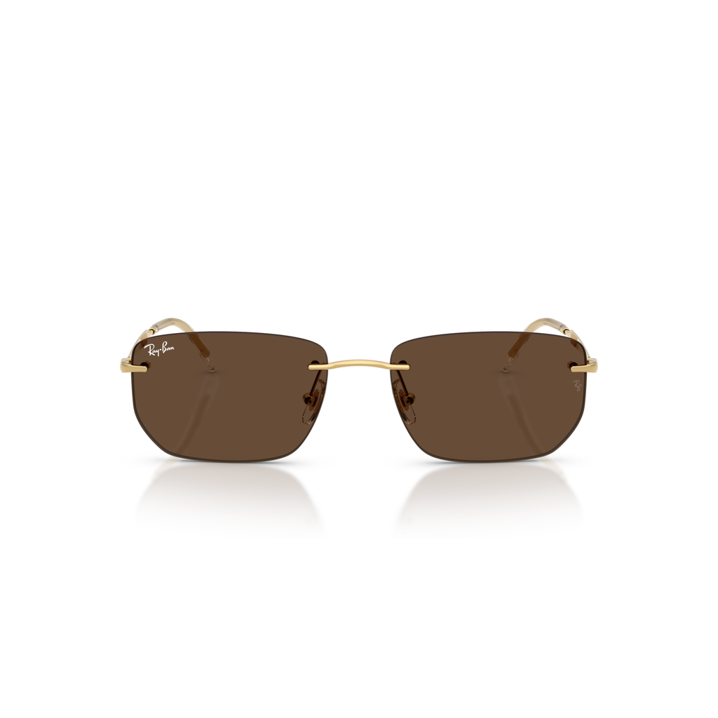Ray Ban RB3768 Sunglasses - Velocity 21 Polished Arista Gold + Dark Brown