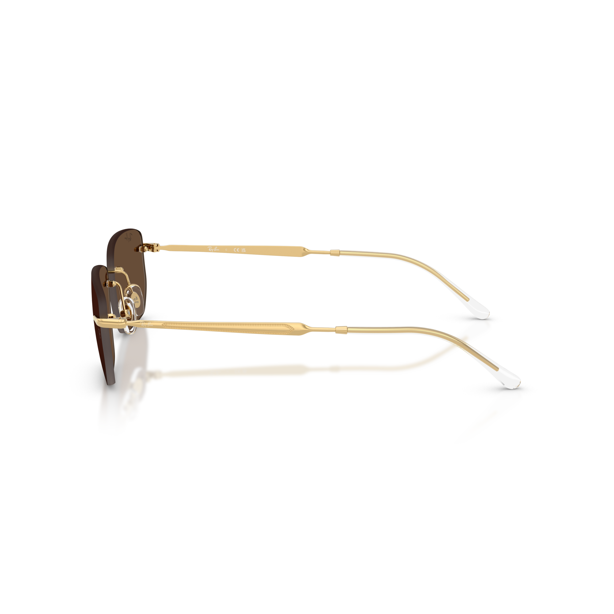 Ray Ban RB3768 Sunglasses - Velocity 21 Polished Arista Gold + Dark Brown