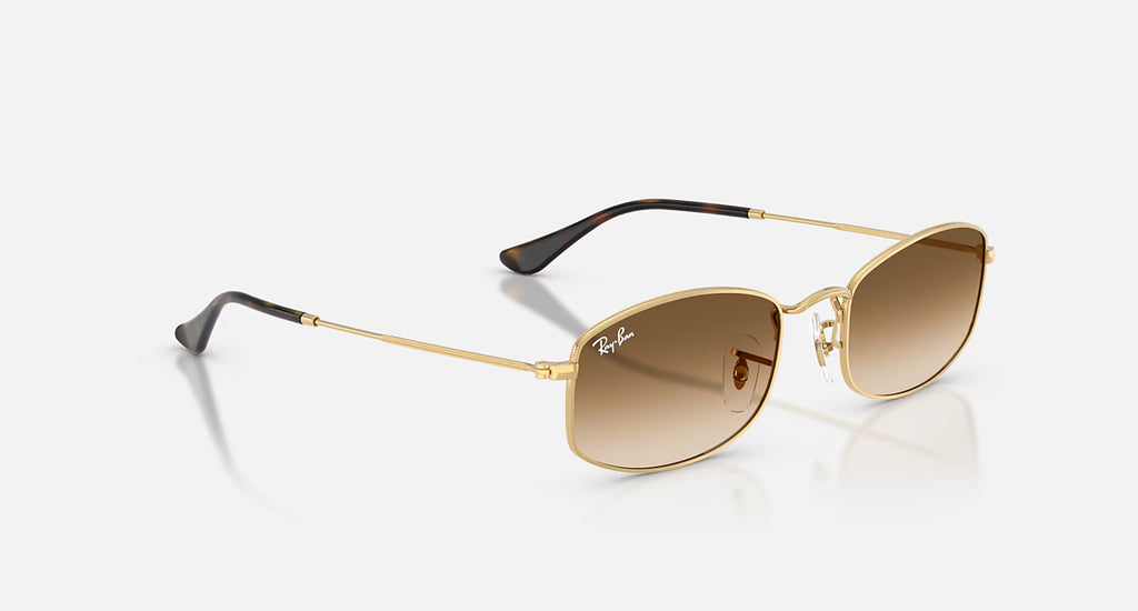 Ray-Ban RB3832 Sunglasses - Velocity 21 Polished Arista Gold + Clear Brown Gradient
