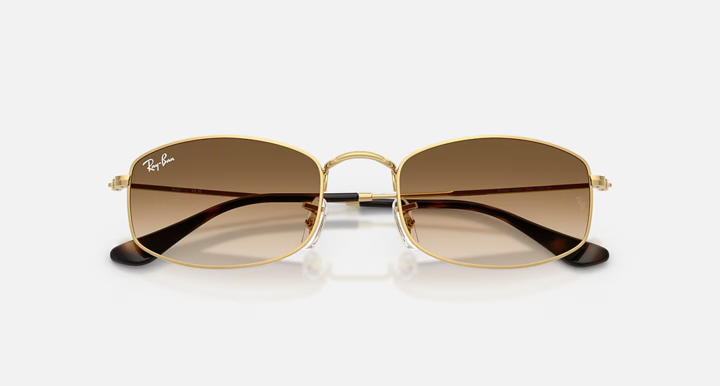Ray-Ban RB3832 Sunglasses - Velocity 21 Polished Arista Gold + Clear Brown Gradient