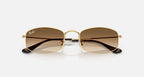 Ray-Ban RB3832 Sunglasses - Velocity 21 Polished Arista Gold + Clear Brown Gradient