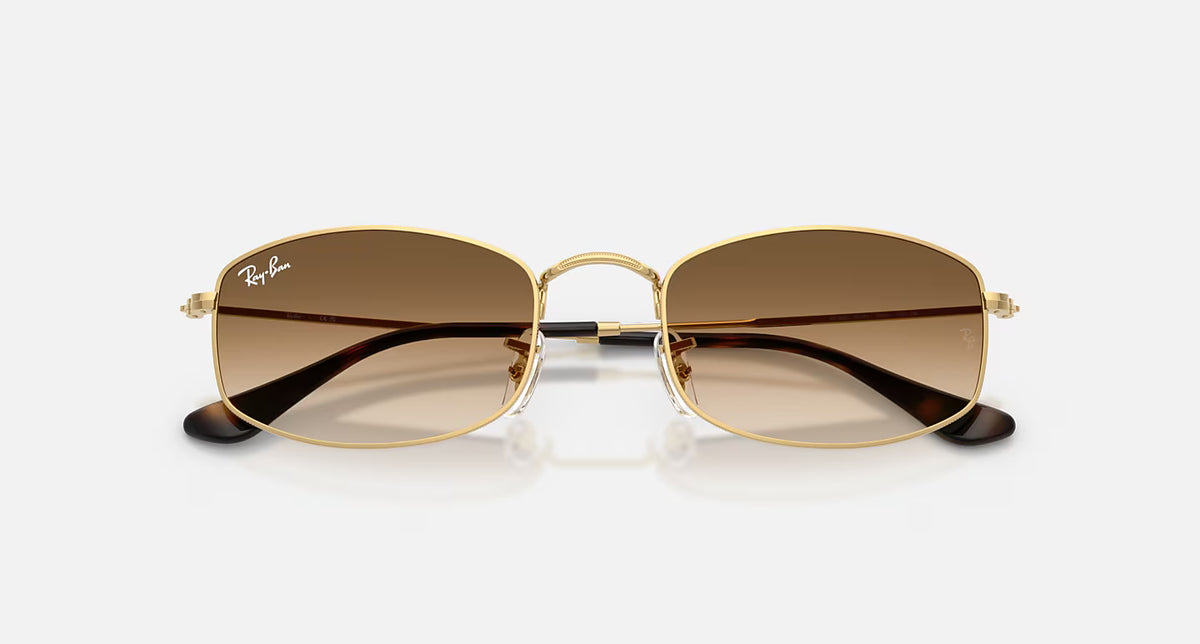 Ray-Ban RB3832 Sunglasses - Velocity 21 Polished Arista Gold + Clear Brown Gradient
