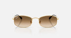Ray-Ban RB3832 Sunglasses - Velocity 21 Polished Arista Gold + Clear Brown Gradient