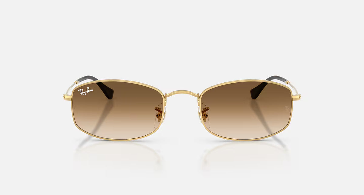 Ray-Ban RB3832 Sunglasses - Velocity 21 Polished Arista Gold + Clear Brown Gradient