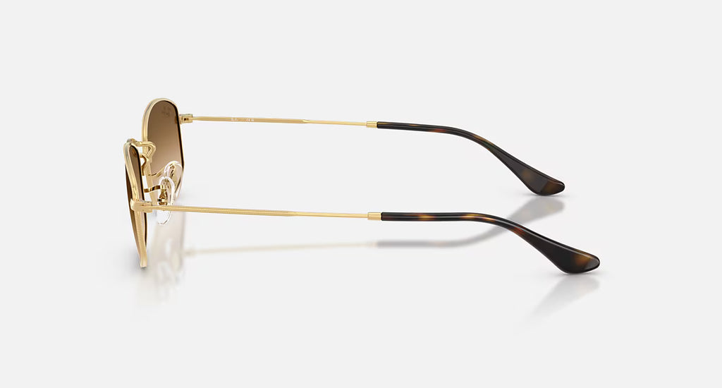 Ray-Ban RB3832 Sunglasses - Velocity 21 Polished Arista Gold + Clear Brown Gradient