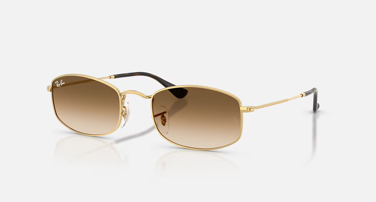Ray-Ban RB3832 Sunglasses - Velocity 21 Polished Arista Gold + Clear Brown Gradient