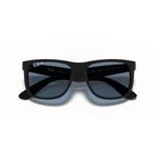 Ray Ban Justin Sunglasses - Velocity 21 Rubber Black + Dark Blue Polarised