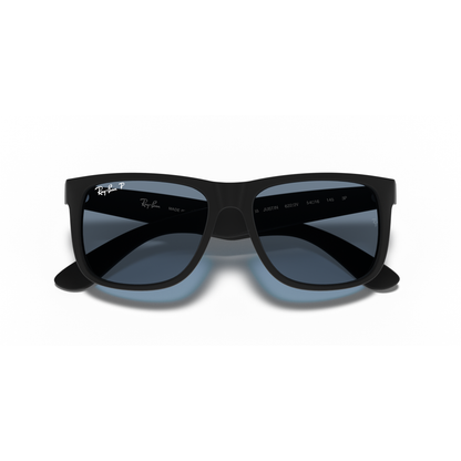 Ray Ban Justin Sunglasses - Velocity 21 Rubber Black + Dark Blue Polarised