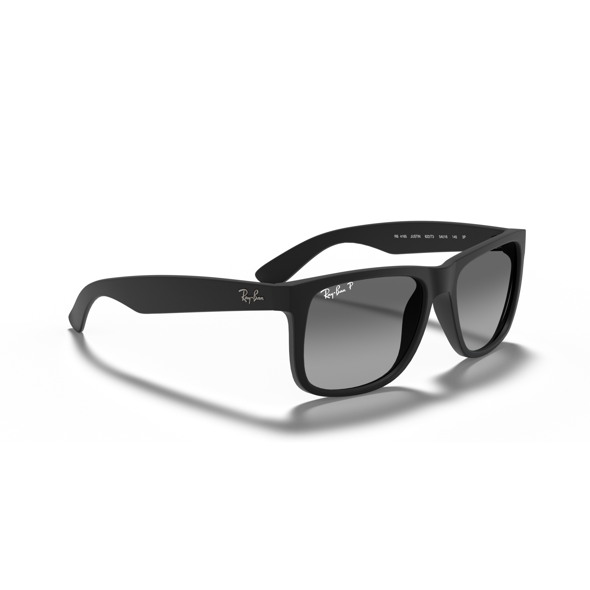 Ray Ban Justin Sunglasses - Velocity 21 Rubber Black + Light Grey Gradient Polarised