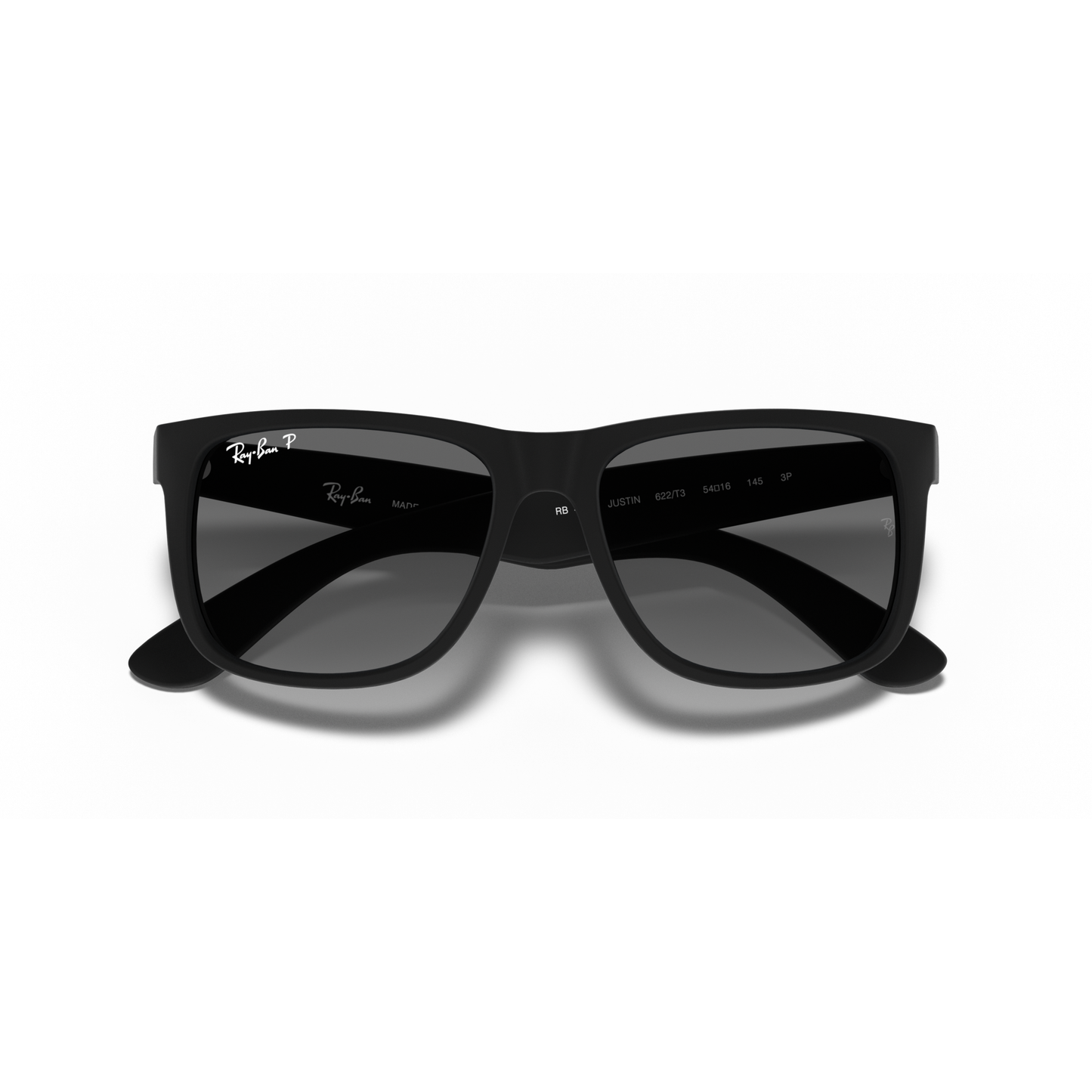 Ray Ban Justin Sunglasses - Velocity 21 Rubber Black + Light Grey Gradient Polarised