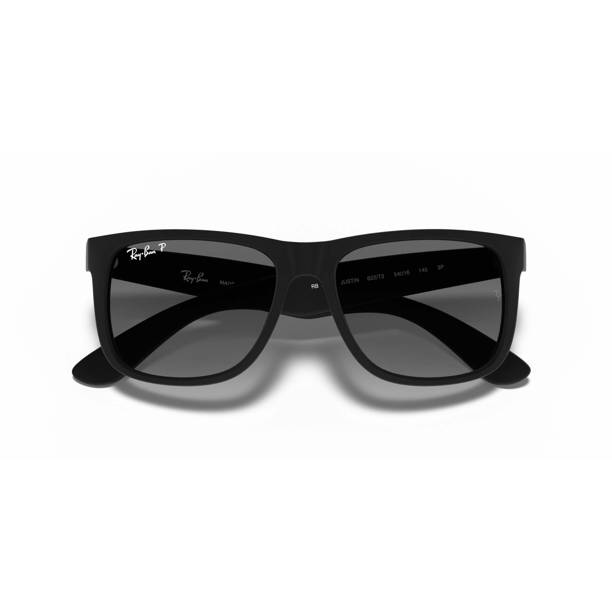Ray Ban Justin Sunglasses - Velocity 21 Rubber Black + Light Grey Gradient Polarised