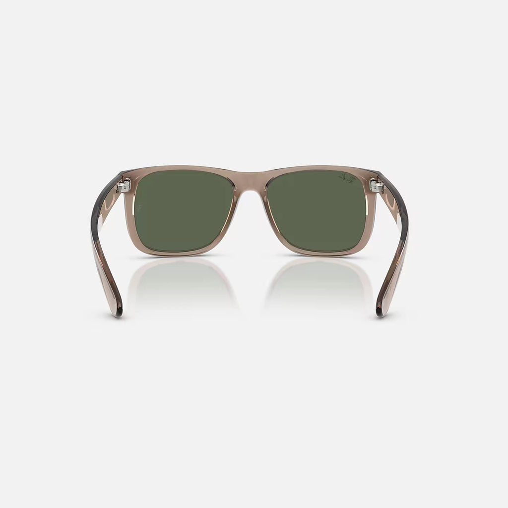 Ray Ban Justin Sunglasses - Velocity 21 Polished Transparent Brown + Dark Green