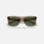 Ray Ban Justin Sunglasses - Velocity 21 Polished Transparent Brown + Dark Green