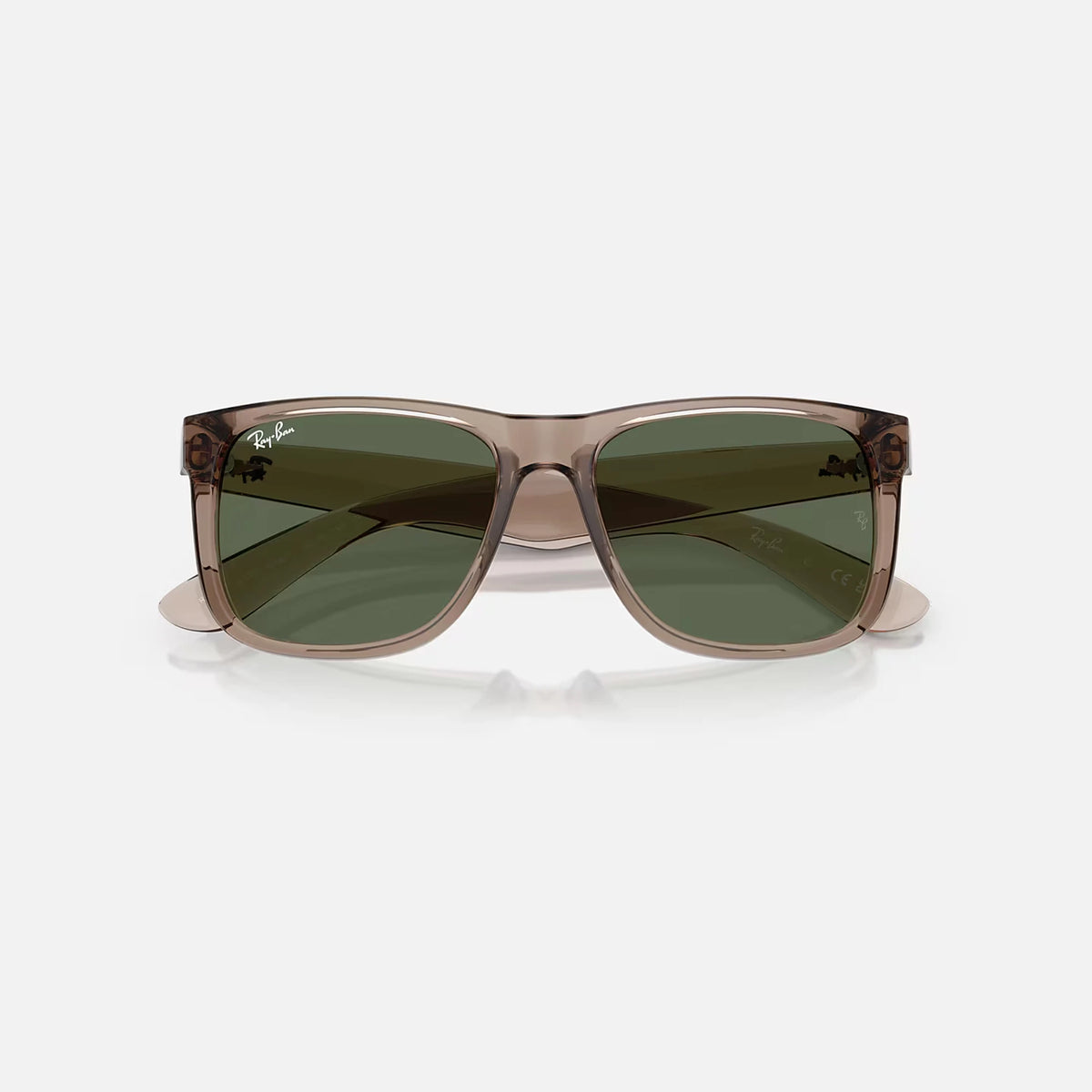 Ray Ban Justin Sunglasses - Velocity 21 Polished Transparent Brown + Dark Green
