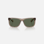 Ray Ban Justin Sunglasses - Velocity 21 Polished Transparent Brown + Dark Green
