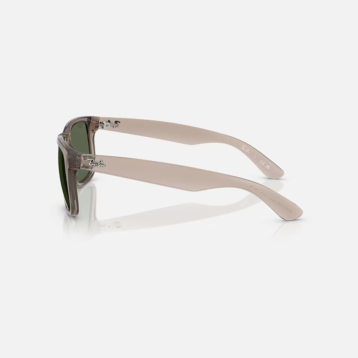 Ray Ban Justin Sunglasses - Velocity 21 Polished Transparent Brown + Dark Green