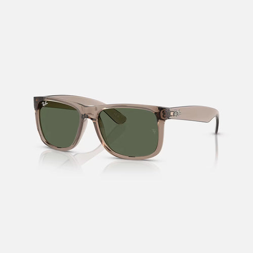 Ray Ban Justin Sunglasses - Velocity 21 Polished Transparent Brown + Dark Green