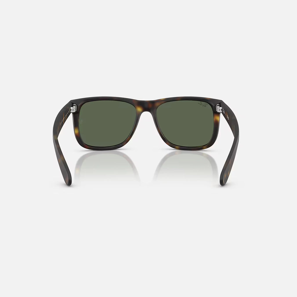 Ray Ban Justin Sunglasses - Velocity 21 Matte Rubber Havana + Dark Green