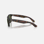 Ray Ban Justin Sunglasses - Velocity 21 Matte Rubber Havana + Dark Green