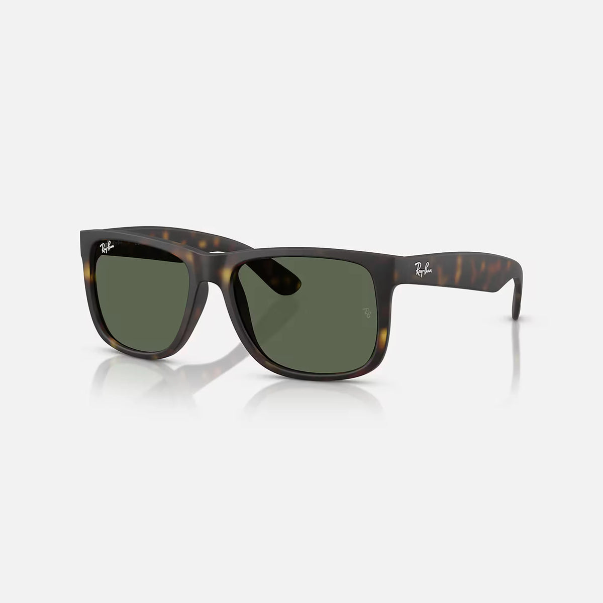 Ray Ban Justin Sunglasses - Velocity 21 Matte Rubber Havana + Dark Green