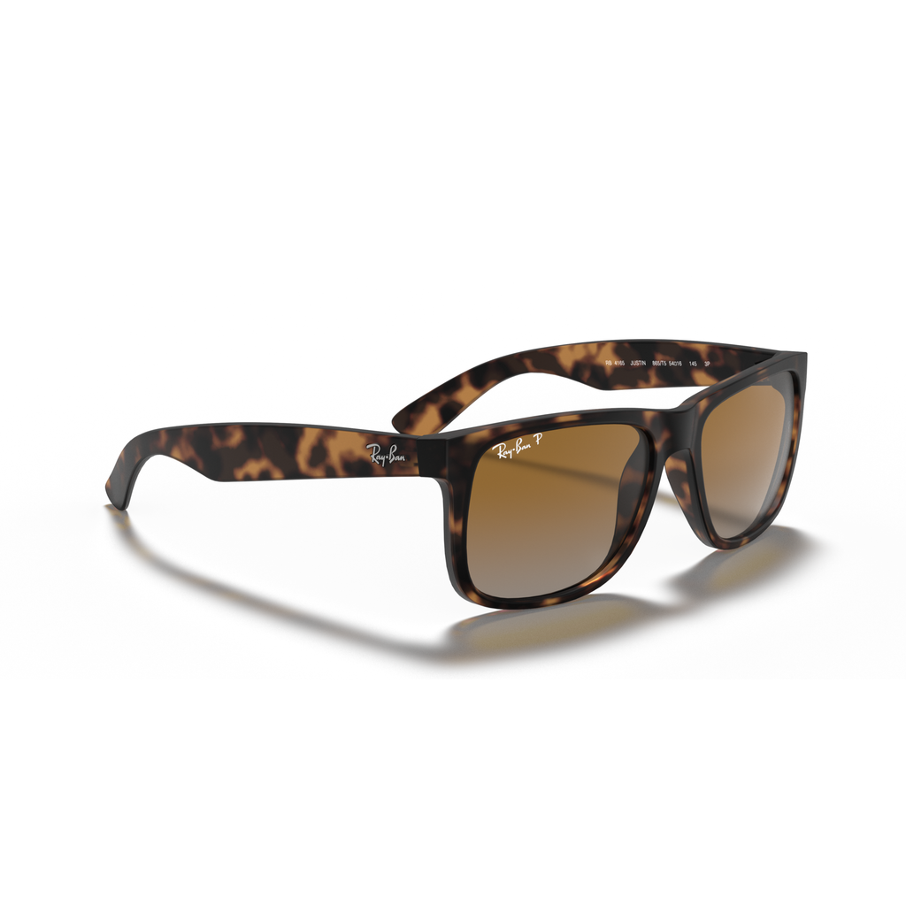 Ray Ban Justin Sunglasses - Velocity 21 Rubber Havana + Grey Gradient Brown Polarised
