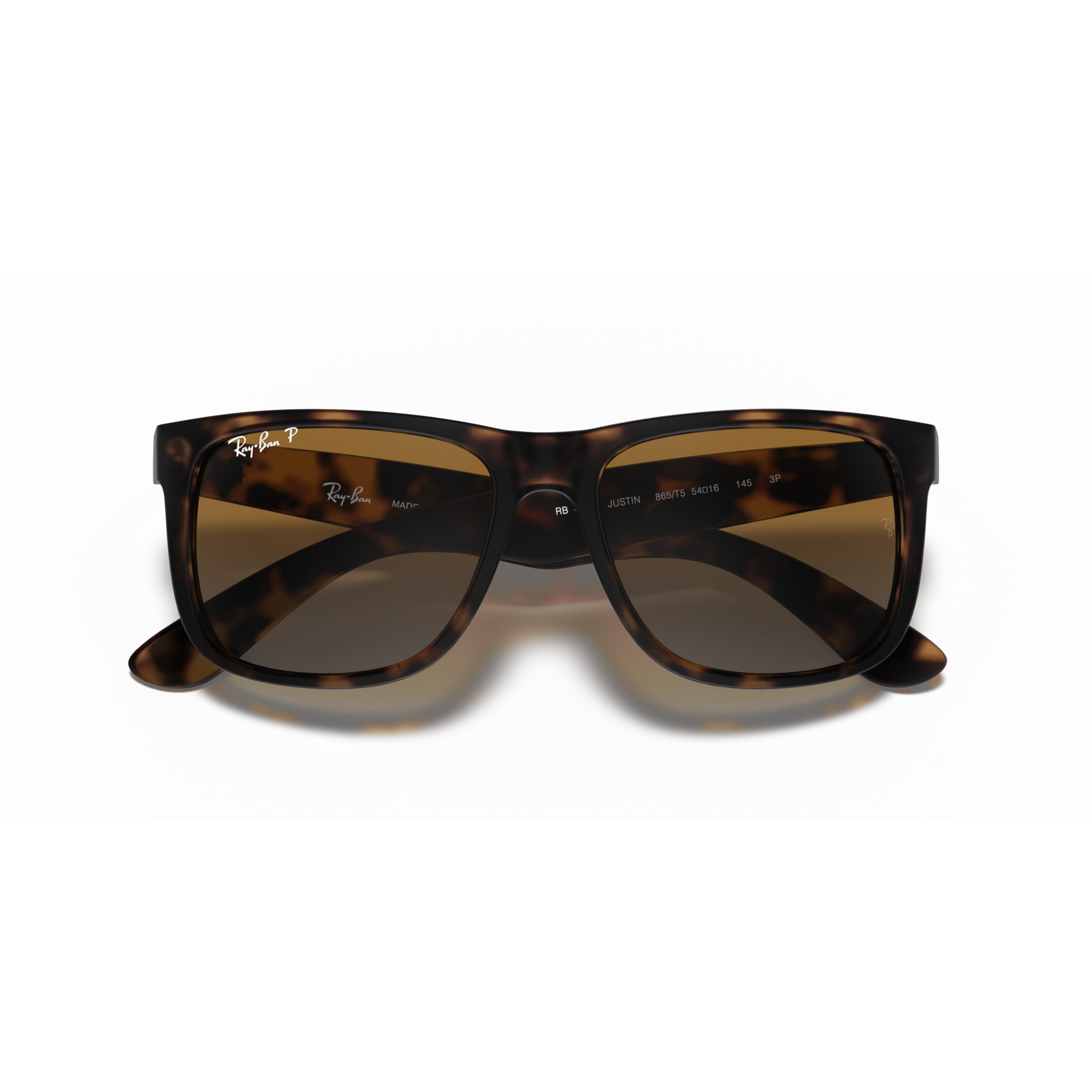 Ray Ban Justin Sunglasses - Velocity 21 Rubber Havana + Grey Gradient Brown Polarised