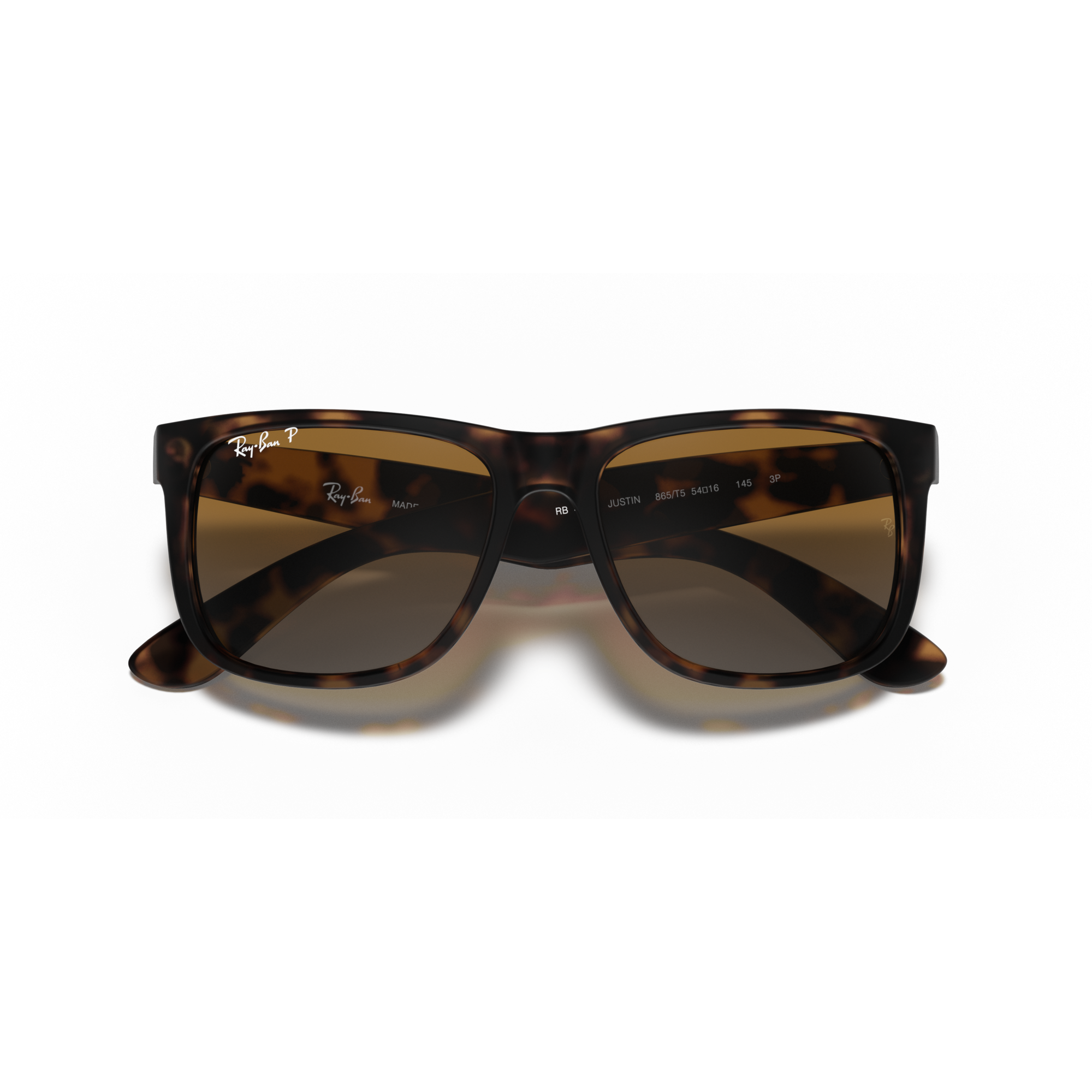 Ray Ban Justin Sunglasses - Velocity 21 Rubber Havana + Grey Gradient Brown Polarised