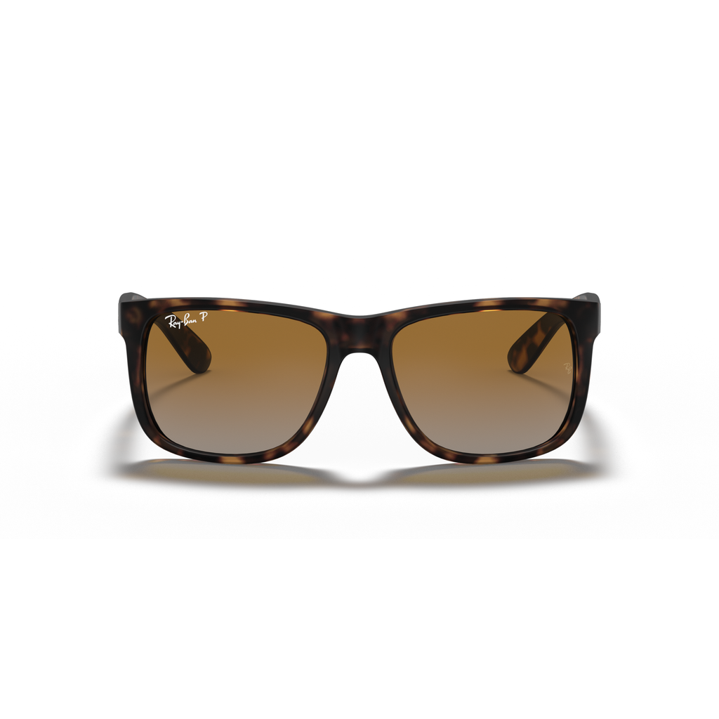 Ray Ban Justin Sunglasses - Velocity 21 Rubber Havana + Grey Gradient Brown Polarised
