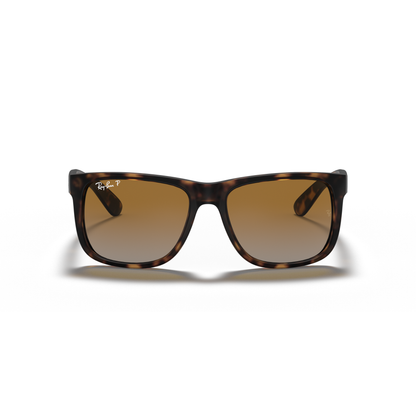 Ray Ban Justin Sunglasses - Velocity 21 Rubber Havana + Grey Gradient Brown Polarised