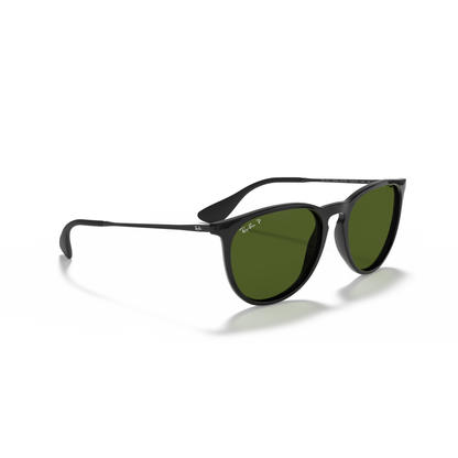 Ray Ban Erika Sunglasses - Velocity 21 Rubber Black + Light Grey Gradient Grey Polished Black + G-15 Green Polarised