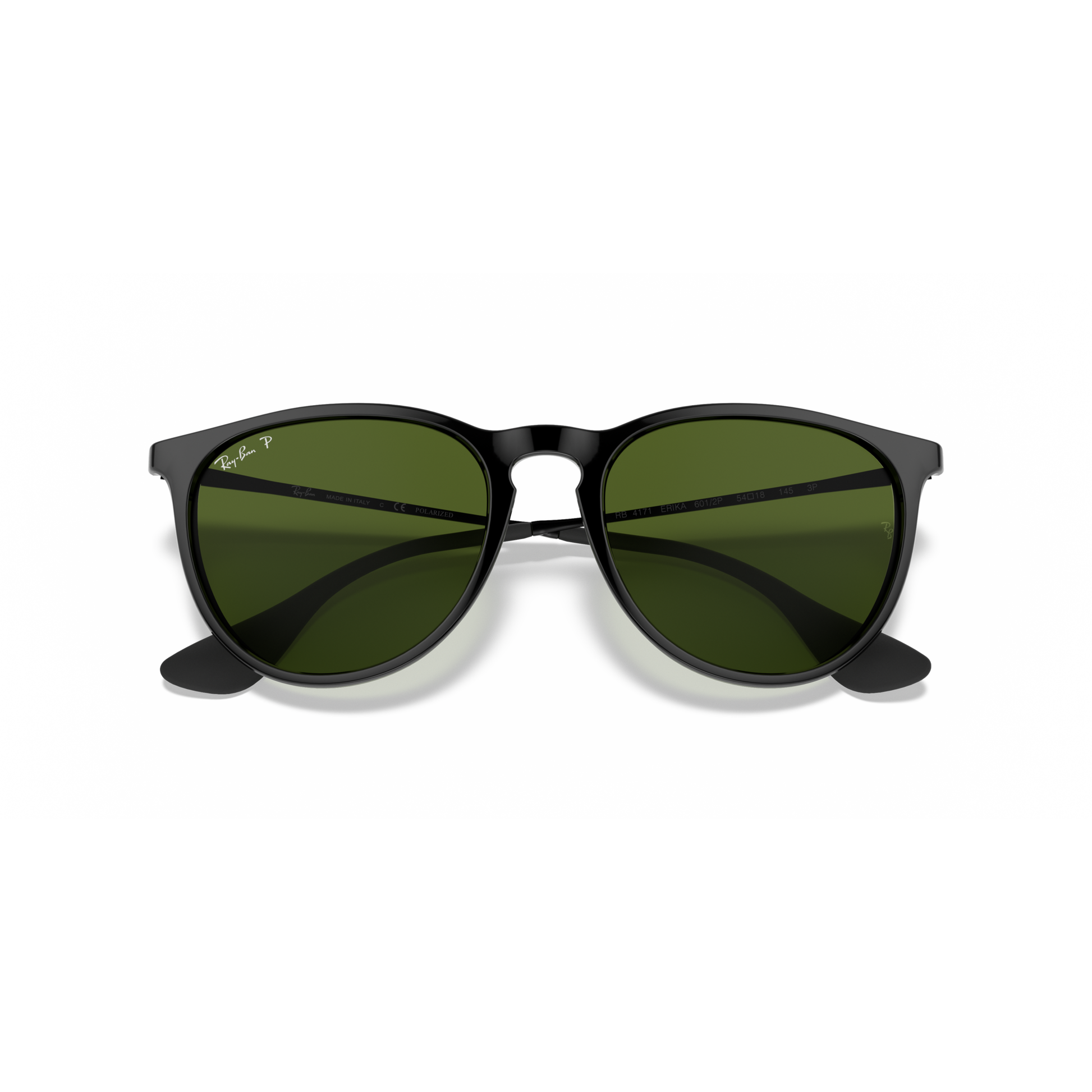 Ray Ban Erika Sunglasses - Velocity 21 Rubber Black + Light Grey Gradient Grey Polished Black + G-15 Green Polarised