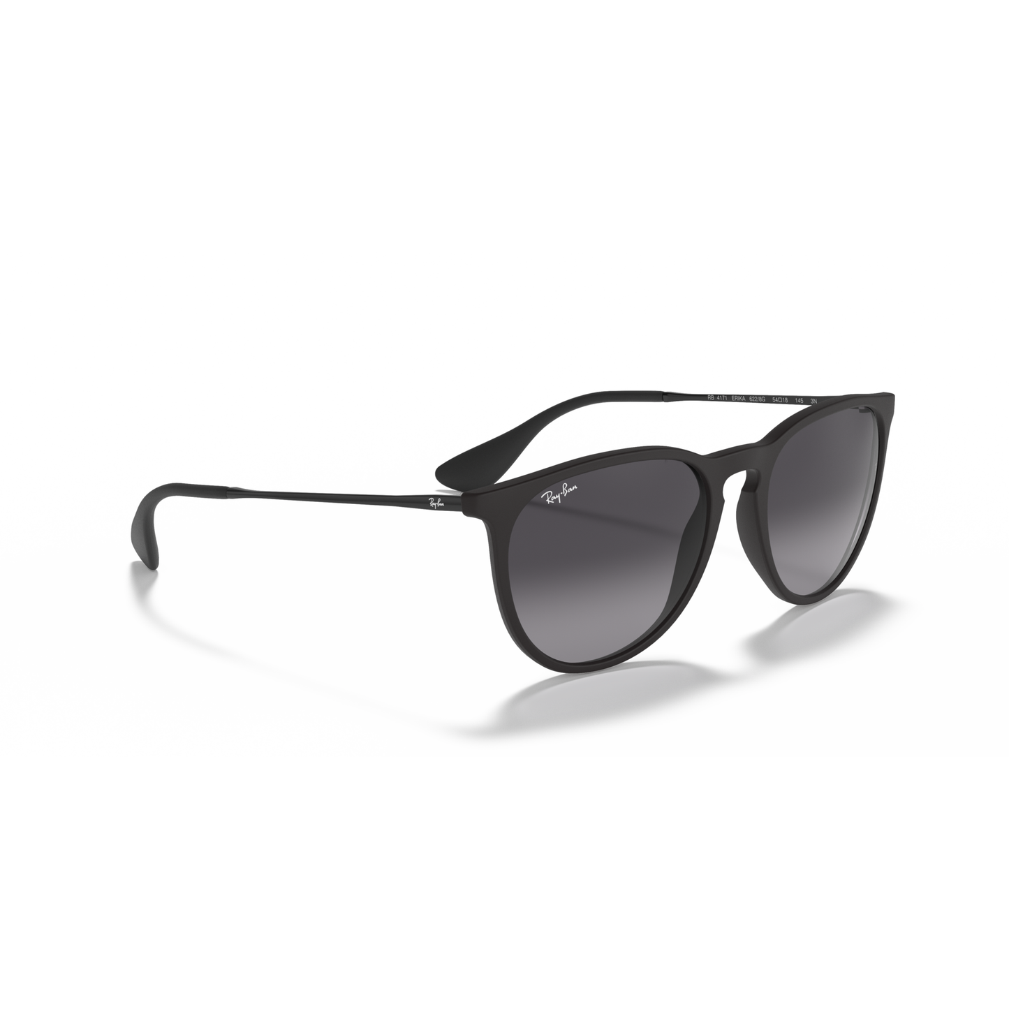 Ray Ban Erika Sunglasses - Velocity 21 Rubber Black + Light Grey Gradient Grey