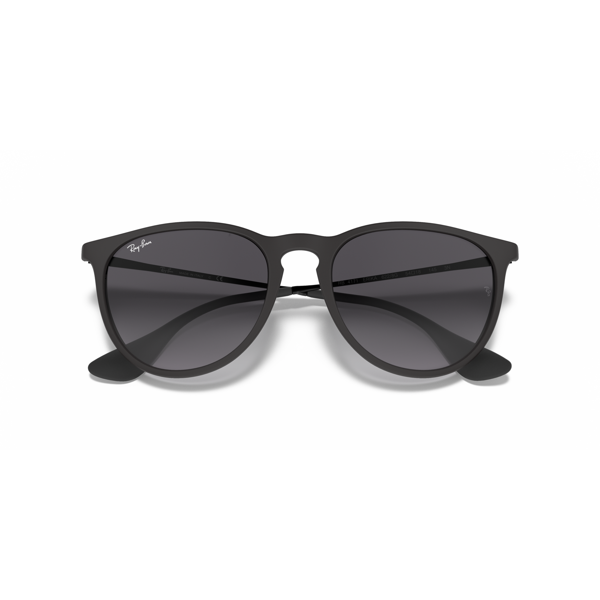 Ray Ban Erika Sunglasses - Velocity 21 Rubber Black + Light Grey Gradient Grey