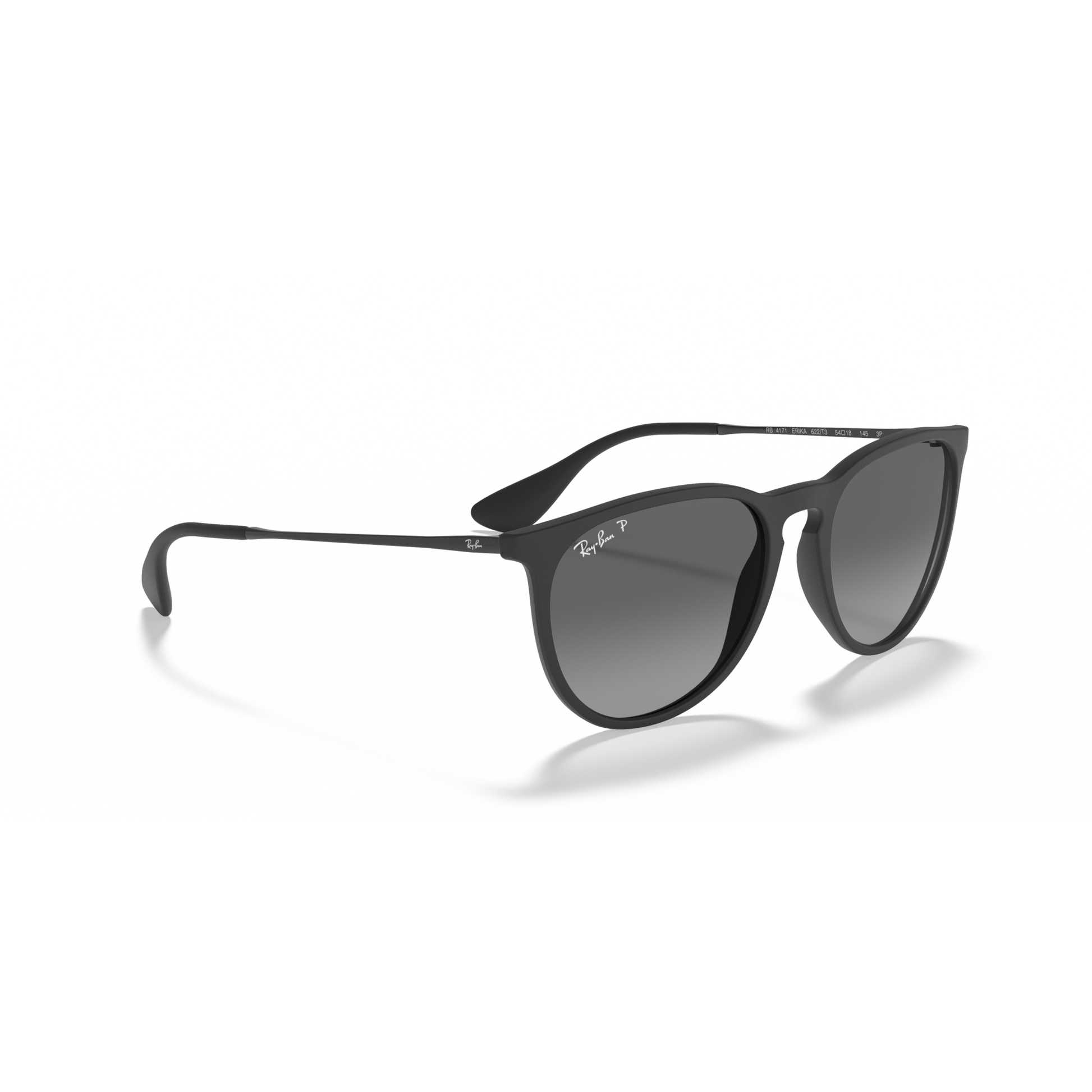 Ray Ban Erika Sunglasses - Velocity 21 Rubber Black + Light Grey Gradient Polarised