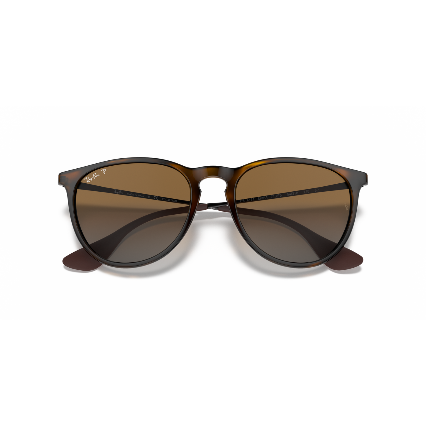 Brown sunglasses with a tortoiseshell frame on a white background Polished Light Havana + Brown Gradient Polarised