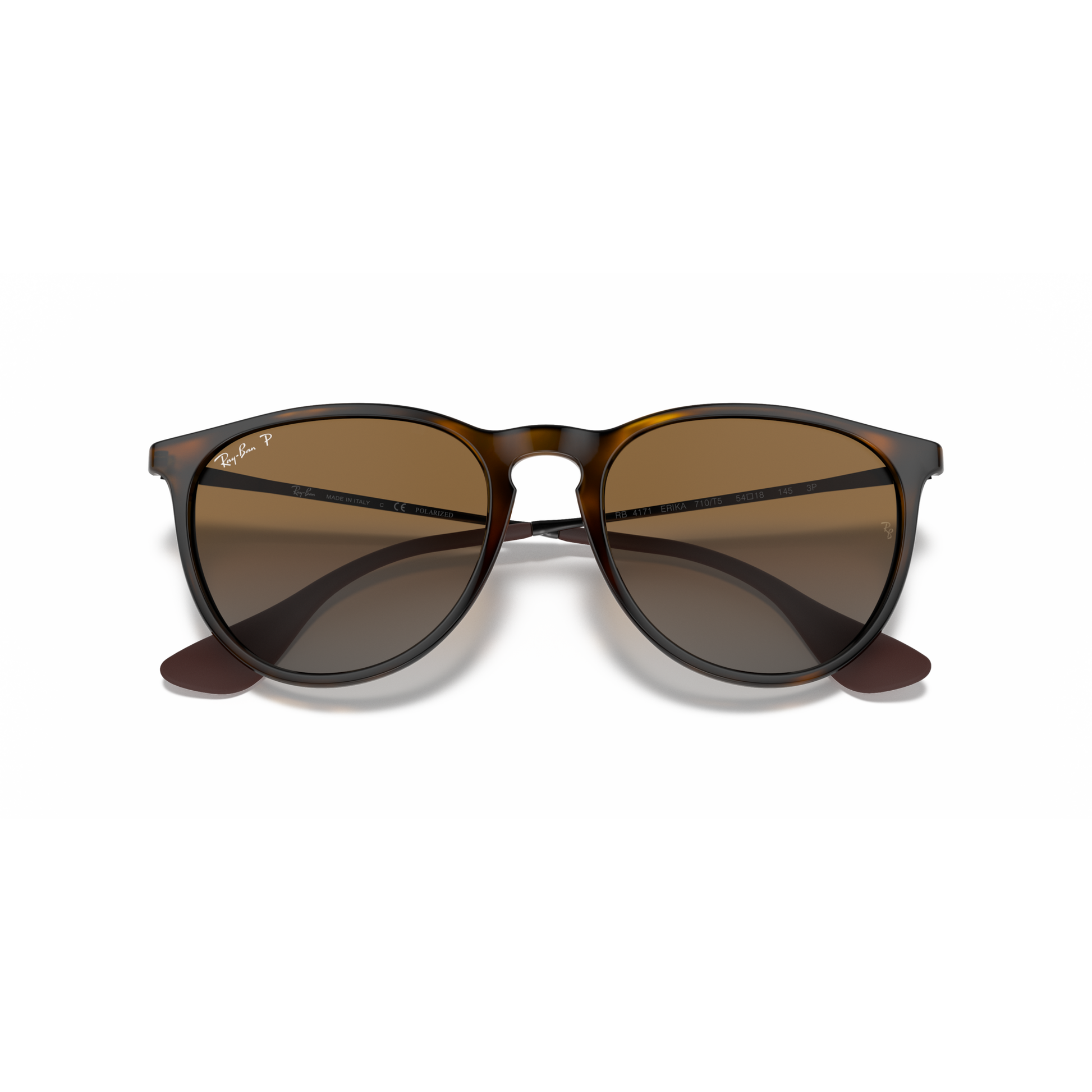 Brown sunglasses with a tortoiseshell frame on a white background Polished Light Havana + Brown Gradient Polarised