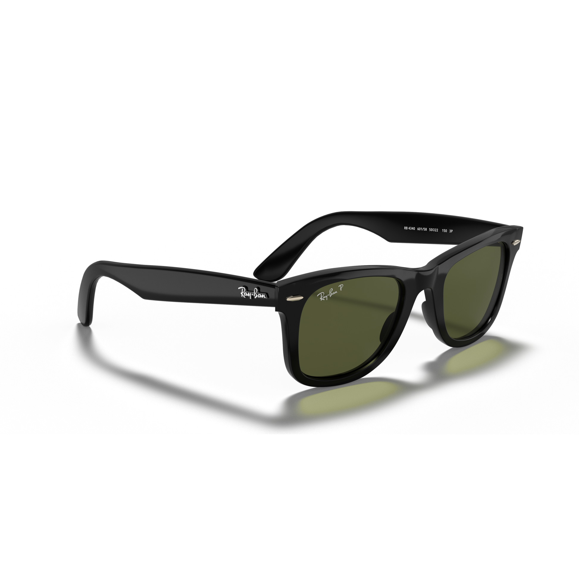 Ray Ban Wayfarer Classic Singlasses - Velocity 21 Polished Black + G-15 Green Polarised