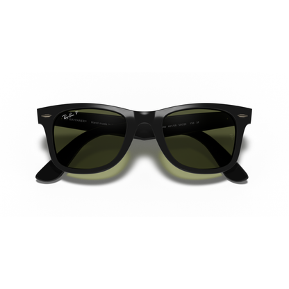 Ray Ban Wayfarer Classic Singlasses - Velocity 21 Polished Black + G-15 Green Polarised