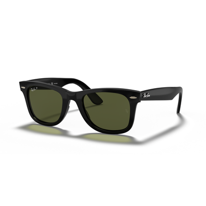 Ray Ban Wayfarer Classic Singlasses - Velocity 21 Polished Black + G-15 Green Polarised